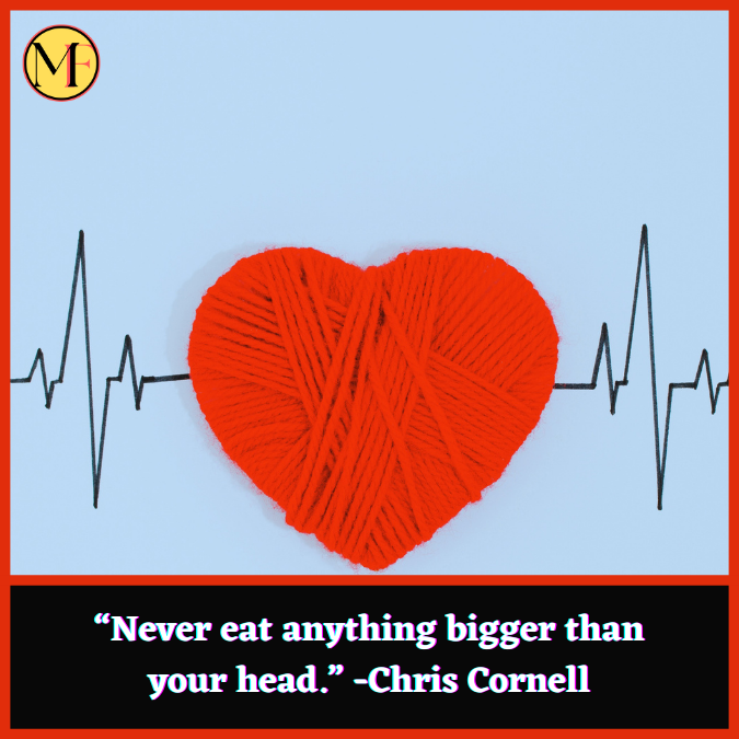 “Never eat anything bigger than your head.” -Chris Cornell