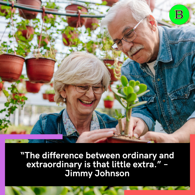 “The difference between ordinary and extraordinary is that little extra.” – Jimmy Johnson