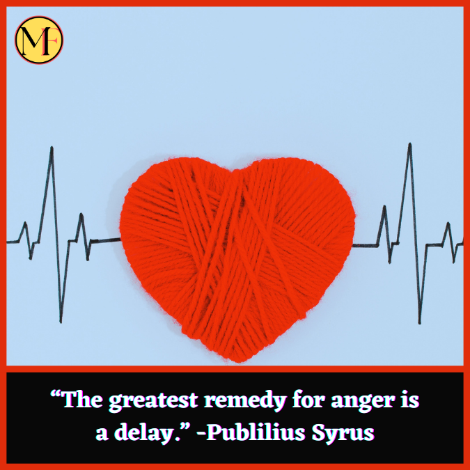 “The greatest remedy for anger is a delay.” -Publilius Syrus