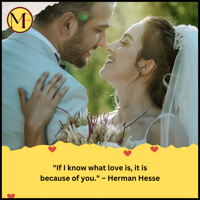 "If I know what love is, it is because of you." – Herman Hesse